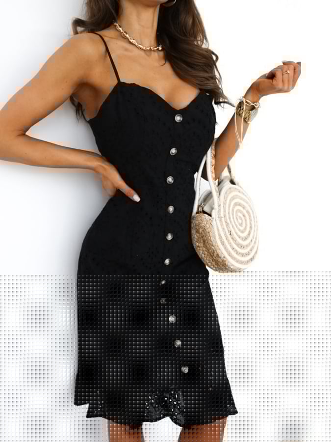 Trägerloser Strandkleid aus Spitze