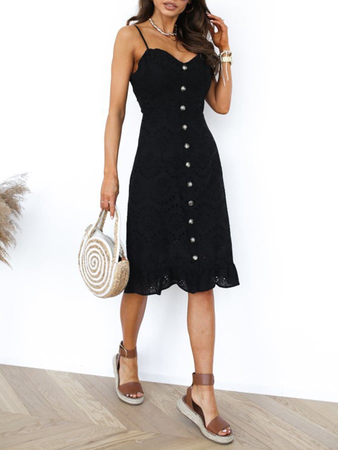 Trägerloser Strandkleid aus Spitze