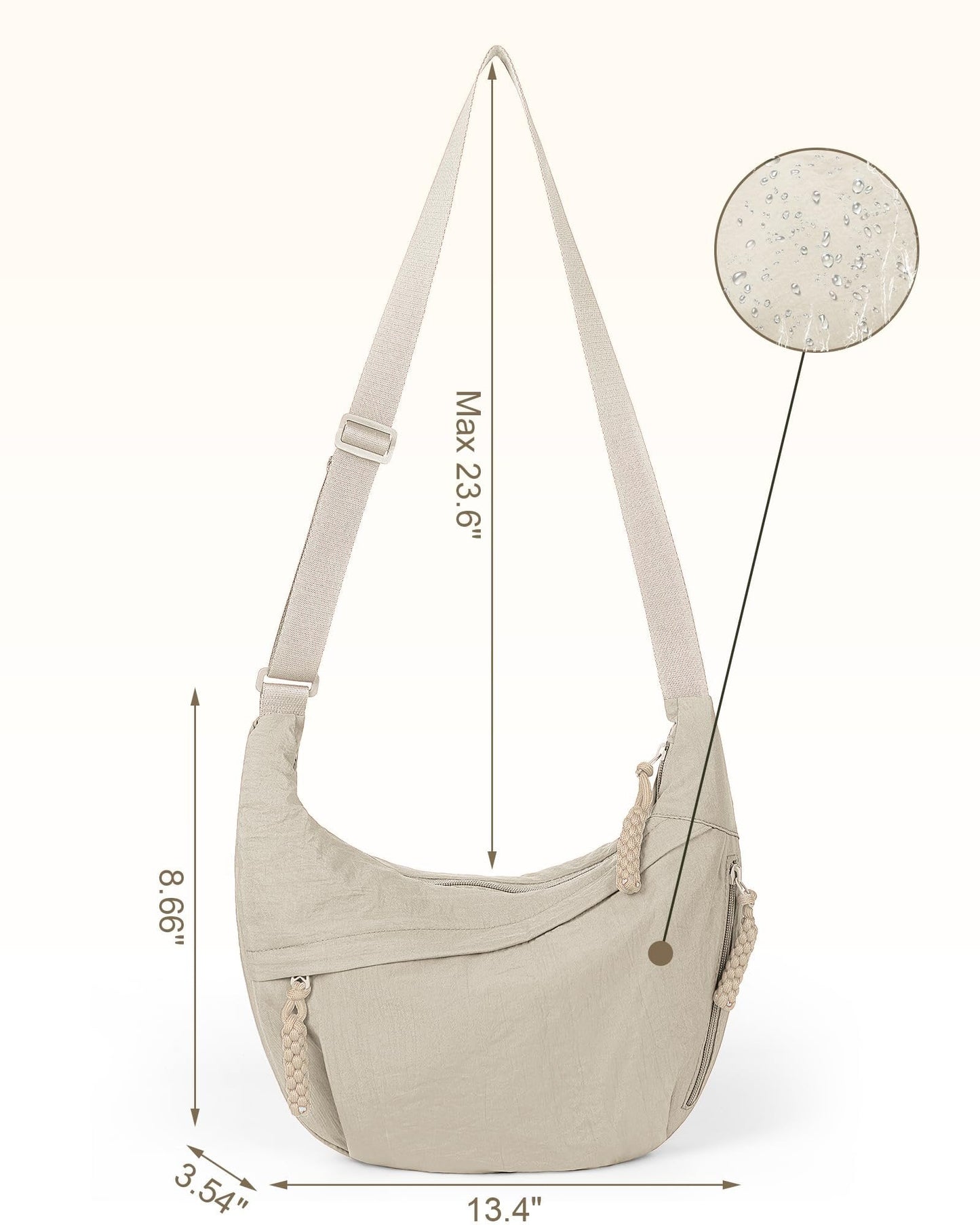 Designer Direktvertrieb Damenmode Uni-Nylon Umhängetasche Hobo-Tasche